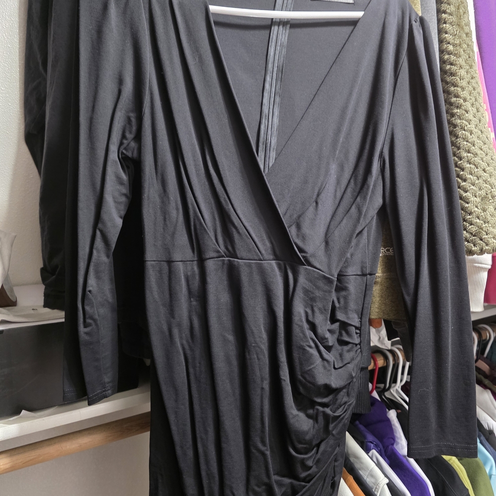 Elegant Black Wrap Dress